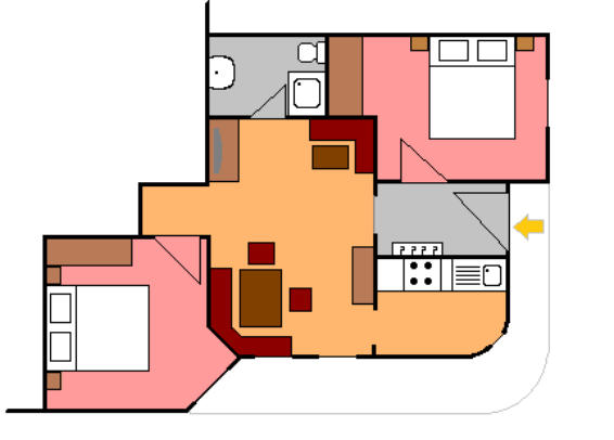 Die Ferienwohnung Grundriss Ferienwohnung Haus Schwarzhans