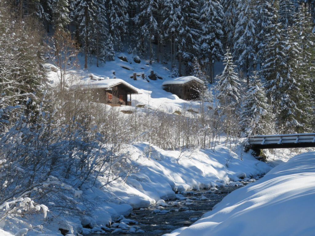 Silbertal im Winter Maisäß im Winter im Silbertal